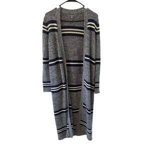 Aerie Striped Duster Cardigan Open Front Long Sleeve Knit XS/P‎